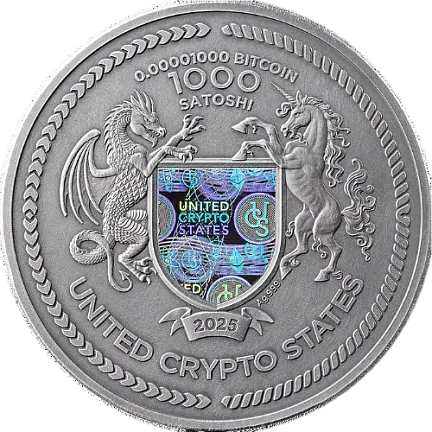 Монета "Создатель. Техно-Тотем", 2025 г., Серебро, 62,2 гр., проба 999,