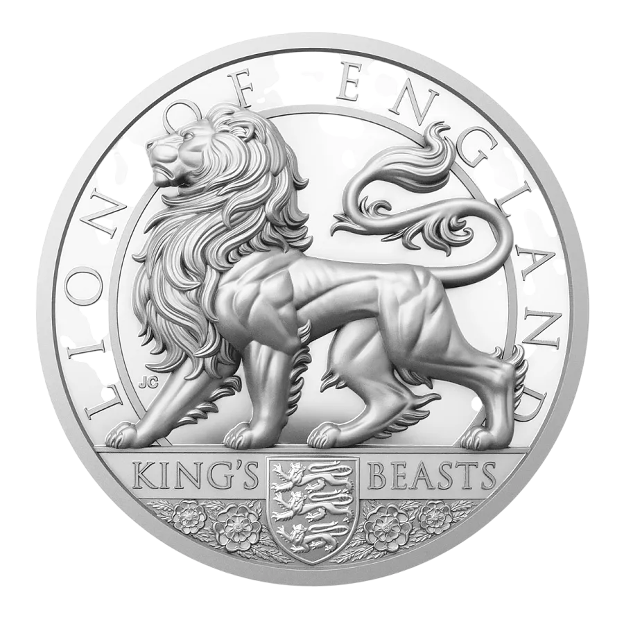 Монета "Лев Англии", 2026 г., Серебро, 62,2 гр., проба 999, СОЕДИНЕННЫЕ ШТАТЫ