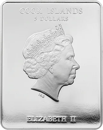 Монета "Святая Екатерина",  2011 г., Серебро, 25 гр., проба 999, ОСТРОВА КУКА