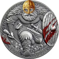 Монета "Викинг Аксеман", 2020 г., Серебро, 93,3 гр., проба 999, КАМЕРУН