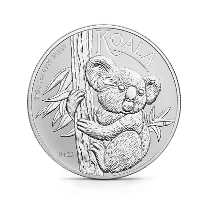 Монета "Коала", 2024 г., Серебро, 31,1 гр., проба 9999, АВСТРАЛИЯ