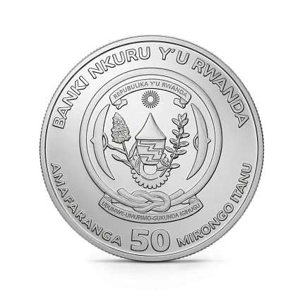 Монета "Год Лошади", 2026 г., Серебро, 31,1 гр., проба 999, РУАНДА