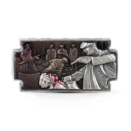 Монета "Острые козырьки", 2023 г., Серебро, 31,1 гр., проба 999, ЧАД
