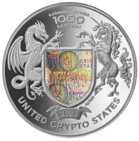 Монета "Криптовалюта Буйвол", 2025 г., Серебро, 31,1 гр., проба 999