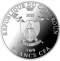 Монета «Свадебная монета Lamour», 2025 г., Серебро, 17,5 гр., проба 999, КАМЕРУН