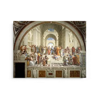 Монета "Афинская школа 1509-1511 гг.",  Рафаэль.,  2025 г., Серебро, 31,1 гр., проба 999, КАМЕРУН