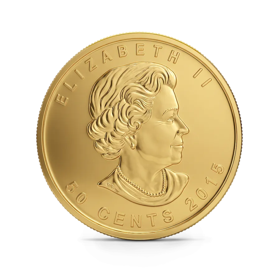 Монета "Кленовый лист. Maplegram" 25 шт., 2015 г., 25 гр., проба 999.9, КАНАДА