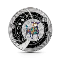 Монета "Знаки зодиака Телец. Подвеска", 2025 г., Серебро, 10 гр., проба 999, КАМЕРУН