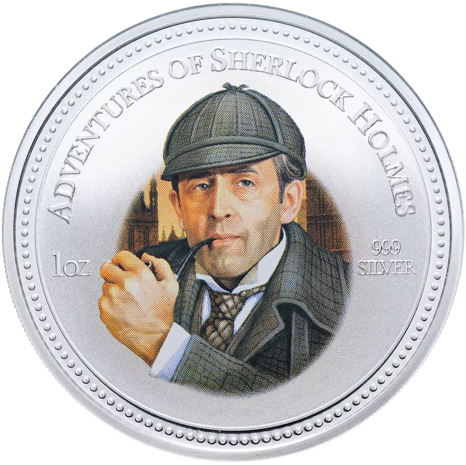 Монета Приключения Шерлока Холмса, 2007 г., 31,1 гр., проба 999, ОСТРОВА КУКА