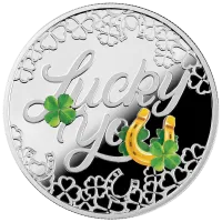 Монета «На удачу Lucky you»,  2023 г., Серебро, 17,5 гр., проба 999, НИУЭ