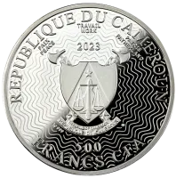 Монета «Рыбы»,  2023 г., Серебро, 17,5 гр., проба 999, КАМЕРУН