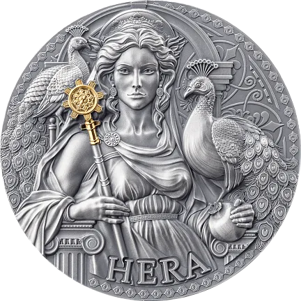 Монета «Гера», 2024 г., Серебро, 93,3 гр., проба 999, КАМЕРУН