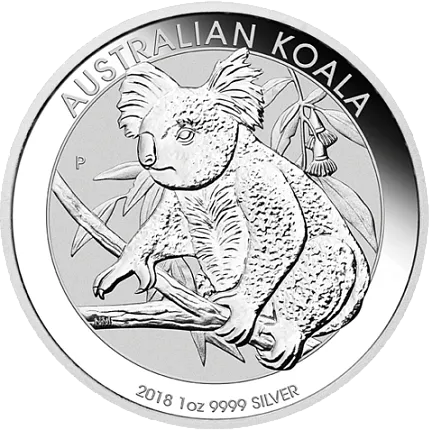 Монета "Коала", 2018 г., Серебро, 31,1 гр., проба 9999, АВСТРАЛИЯ