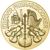 Монета «Венский Филармоникер», 2025 г., Золото, 31,1 гр., проба 9999, АВСТРИЯ