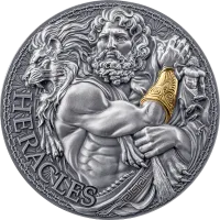 Монета "Геракл", 2025 г., Серебро, 62,2 гр., проба 999, КАМЕРУН