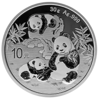 Монета «Панда», 2025 г., Серебро, 30 гр., проба 999, КИТАЙ