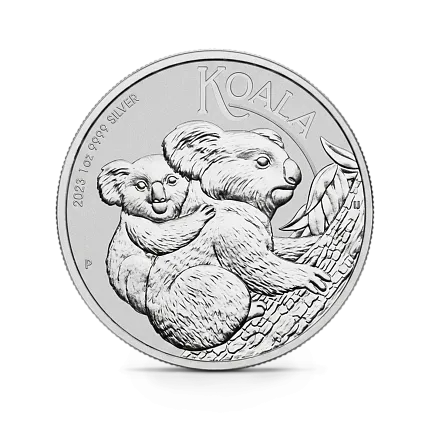 Монета "Коала", 2023 г., Серебро, 31,1 гр., проба 999.9, АВСТРАЛИЯ