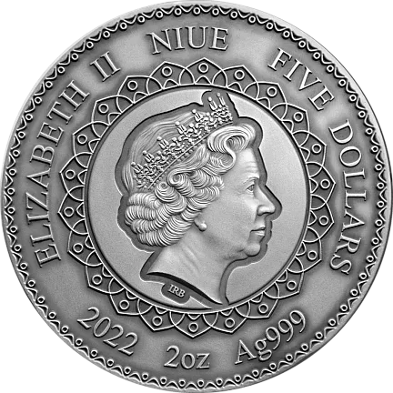 Монета «Тигр. Mandala Art», 2022 г., Серебро, 62,2 гр., проба 999, НИУЭ