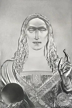 Монета «Набор Леонардо да Винчи», 2024 г., Серебро, 93,3 гр., проба 999, САМОА