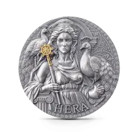Монета "Гера", 2024 г., Серебро, 93,3 гр., проба 999, КАМЕРУН