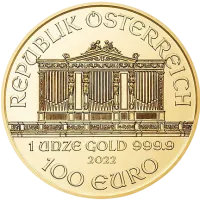 Монета «Венский Филармоникер», 2025 г., Золото, 31,1 гр., проба 9999, АВСТРИЯ