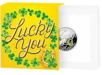 Монета «На удачу Lucky you»,  2023 г., Серебро, 17,5 гр., проба 999, НИУЭ