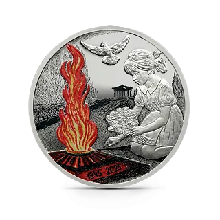 Монета "Никто не забыт", 2025 г., Серебро, 10 гр., проба 925, КАМЕРУН